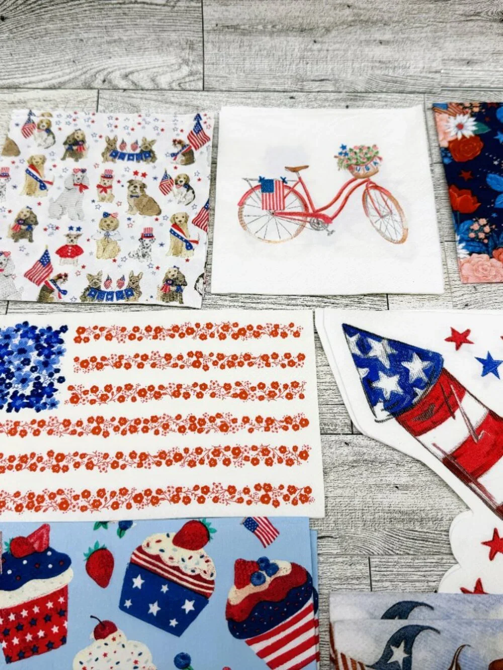 42 Napkins for Crafts/Decoupage - Americana Theme - 21 Napkins (x2)
